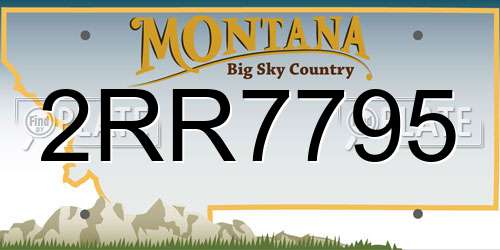 2RR7795 Montana License Plate