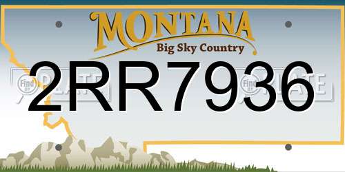 2RR7936 Montana License Plate
