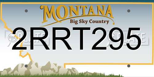 2RRT295 Montana License Plate
