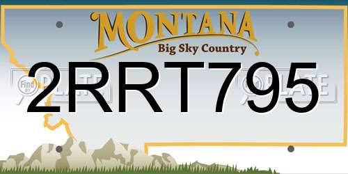 2RRT795 Montana License Plate