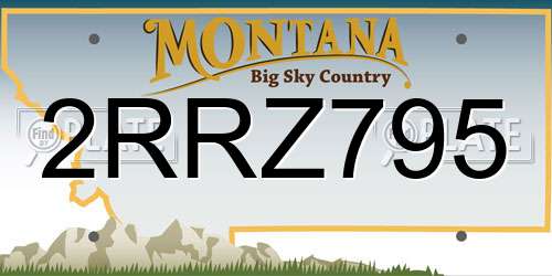 2RRZ795 Montana License Plate