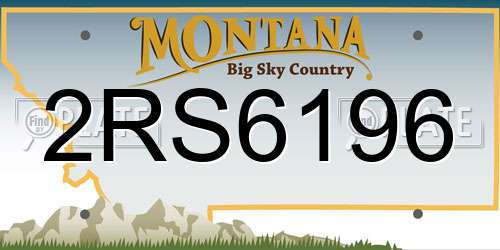 2RS6196 Montana License Plate
