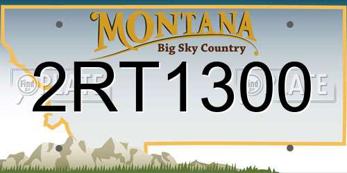 2RT1300 Montana License Plate