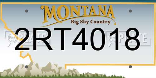 2RT4018 Montana License Plate