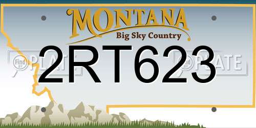 2RT623 Montana License Plate