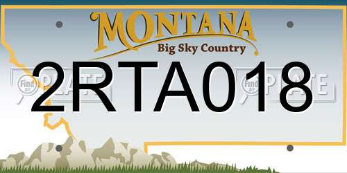 2RTA018 Montana License Plate