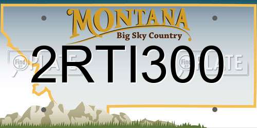 2RTI300 Montana License Plate