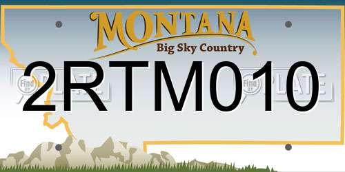 2RTM010 Montana License Plate