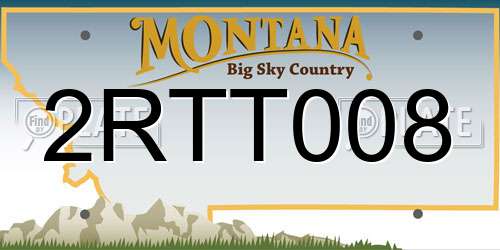 2RTT008 Montana License Plate