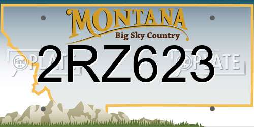 2RZ623 Montana License Plate