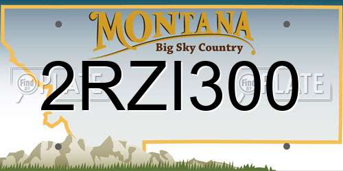 2RZI300 Montana License Plate