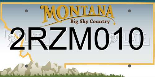 2RZM010 Montana License Plate