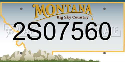 2S07560 Montana License Plate