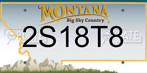 2S18T8 Montana License Plate