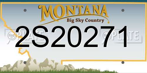 2S20271 Montana License Plate