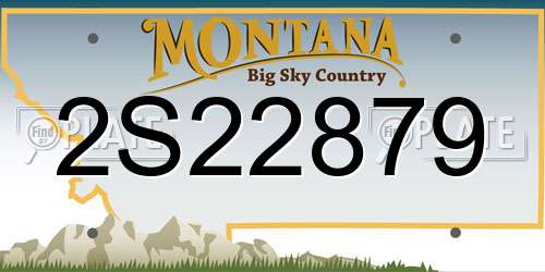 2S22879 Montana License Plate