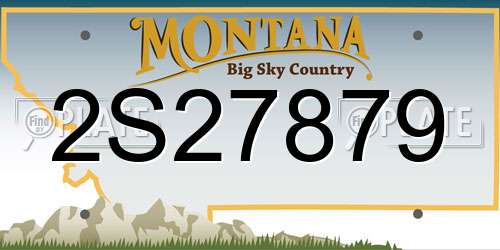 2S27879 Montana License Plate