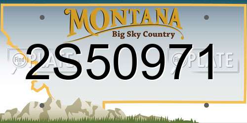 2S50971 Montana License Plate