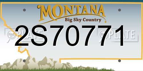 2S70771 Montana License Plate