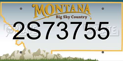 2S73755 Montana License Plate