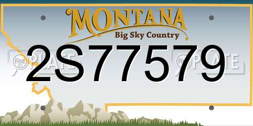2S77579 Montana License Plate