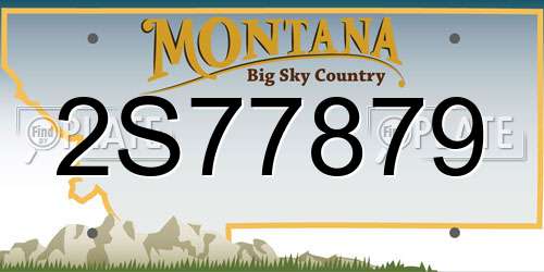 2S77879 Montana License Plate