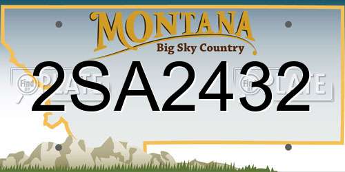 2SA2432 Montana License Plate
