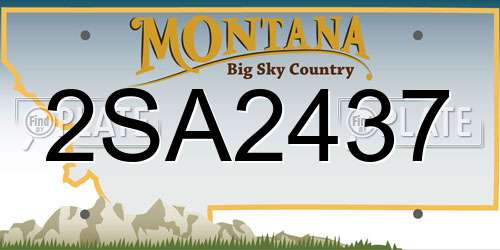 2SA2437 Montana License Plate