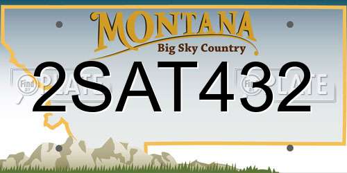 2SAT432 Montana License Plate