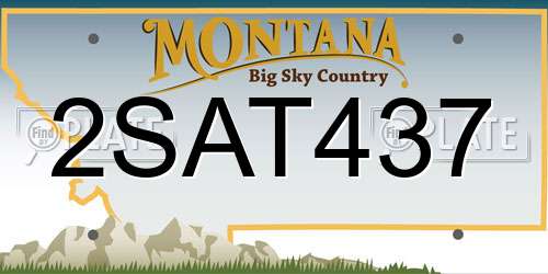 2SAT437 Montana License Plate
