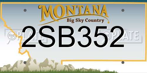 2SB352 Montana License Plate
