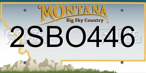 2SBO446 Montana License Plate