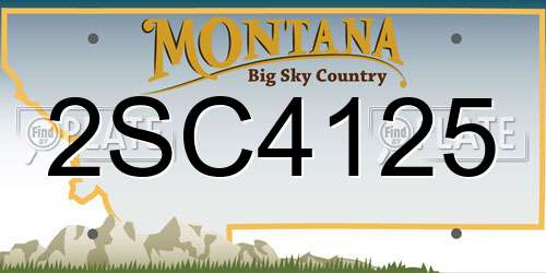 2SC4125 Montana License Plate