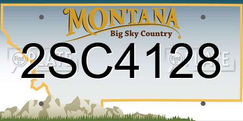 2SC4128 Montana License Plate