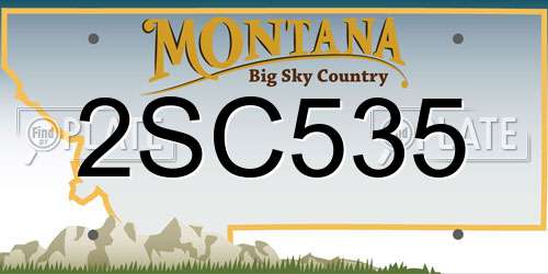 2SC535 Montana License Plate