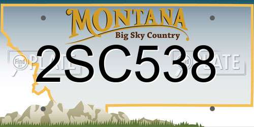 2SC538 Montana License Plate