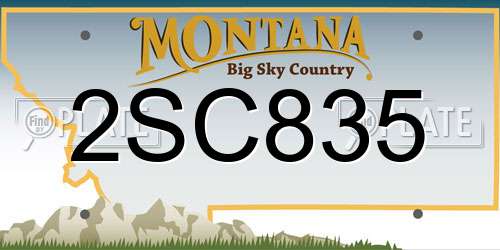 2SC835 Montana License Plate