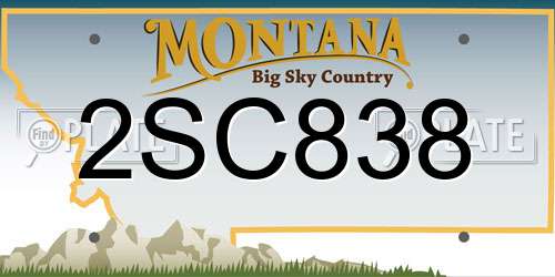 2SC838 Montana License Plate