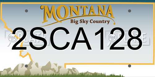 2SCA128 Montana License Plate