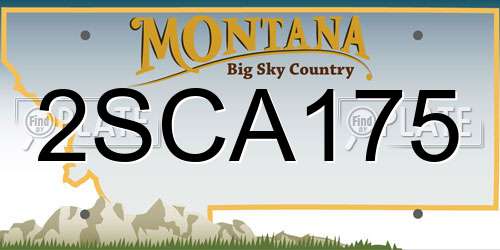 2SCA175 Montana License Plate