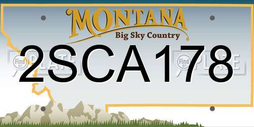 2SCA178 Montana License Plate