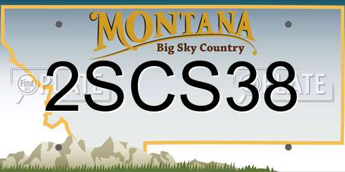2SCS38 Montana License Plate