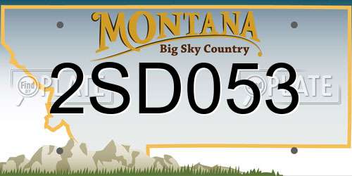 2SD053 Montana License Plate