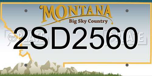 2SD2560 Montana License Plate