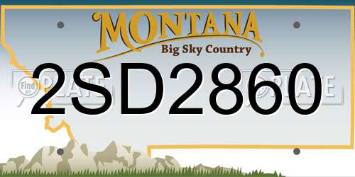 2SD2860 Montana License Plate