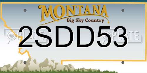 2SDD53 Montana License Plate