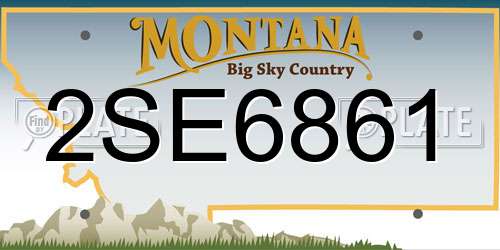 2SE6861 Montana License Plate