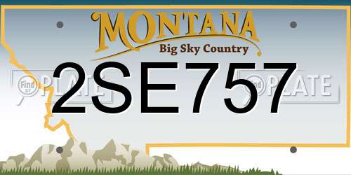 2SE757 Montana License Plate