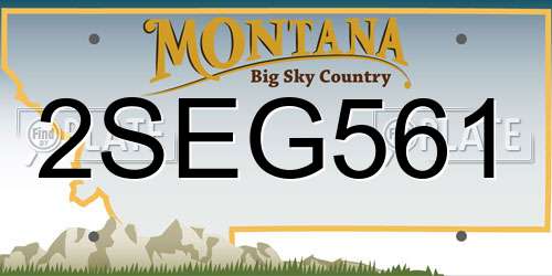 2SEG561 Montana License Plate