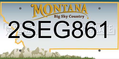 2SEG861 Montana License Plate